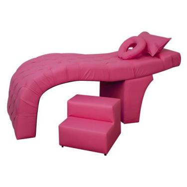 Imagem de Maca Estofada com Escada Para Estética Facial Cílios E Sobrancelhas ma