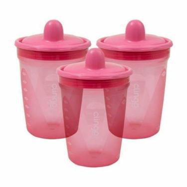 Imagem de Kit 3 Copos de Transição Menina e Menino Clingo