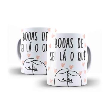 Imagem de Caneca Porcelana Humor Flork Bodas de Sei Lá O Que - Villa Caneca
