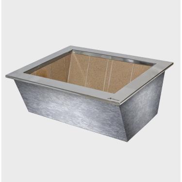 Imagem de Caixa Braseiro para Churrasqueira em Aço Galvanizado 60X50 - jx Metais