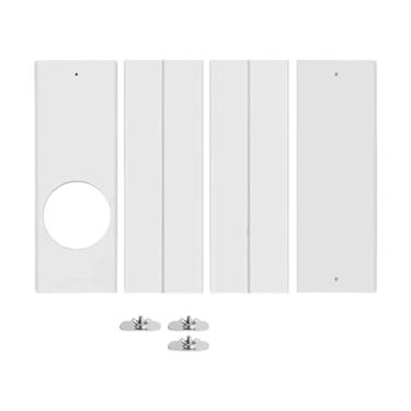 Imagem de Fenteer Kit de janela para ar condicionado portátil Kit de ventilação deslizante Telescópico para duto Mangueira de exaustão Painéis de vedação de janela