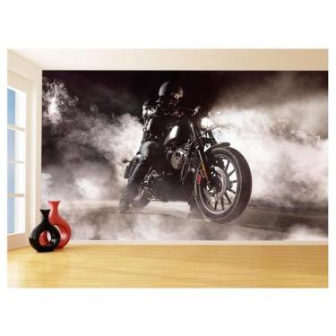 Imagem de Papel De Parede 3D Moto Custom Chopper Viagem 3,5M Bkm113 - Você Decor