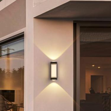 Imagem de Luzes de parede LED para ambientes externos, arandela IP65, à prova d'água, luz de porta da frente, metal, alumínio, lâmpada de parede interna para jardim, pátio, varanda, garagem, corredor, corredor