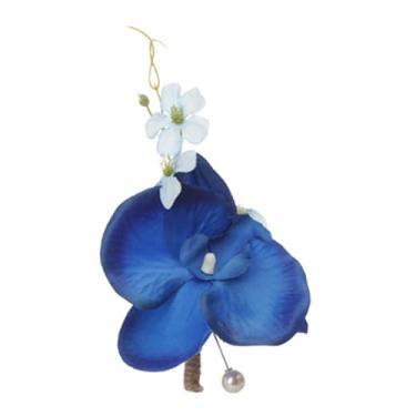 Imagem de Esquirla Broche de lapela para casamento, broche de terno, de lapela de flor para madrinhas, homens, corsage para dia dos namorados, aniversário, baile de, Azul