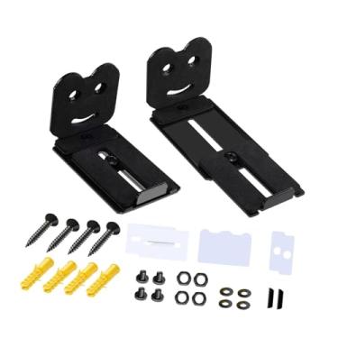 Imagem de AsrMyjcx Suporte de parede para barra de som com comprimento ajustável, antiderrapante, prateleira moderna para barra de som com ferragens para sala de estar, Style B