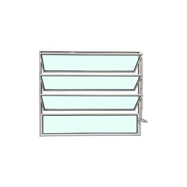 Imagem de Vitro Basculante Branco 80x100 Linha Esmeralda Vidro Liso