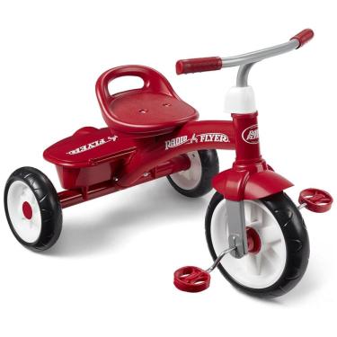 Imagem de Triciclo Infantil com Cesto para Crianças de 2 a 5 Anos, Radio Flyer, Vermelho