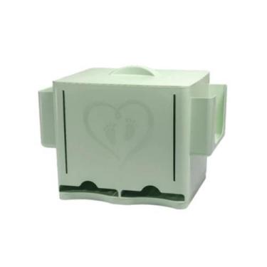 Imagem de Organizador de Fraldas Bebê Porta Fralda 3 em 1 Lenço Umedecido Pomada