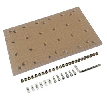 Imagem de IKRANBIRD CNC MDF Grid Spoilboard para fresadora CNC 3018, tamanho 30 x 18 x 1,2 cm, 24 furos de parafuso (M6 × 1)