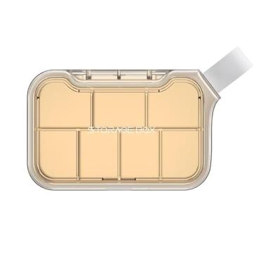 Imagem de Organizador de comprimidos de viagem, estojo portátil para comprimidos com 7 compartimentos, caixa de comprimidos diária para guardar vitaminas, pequeno recipiente para comprimidos para organizador de