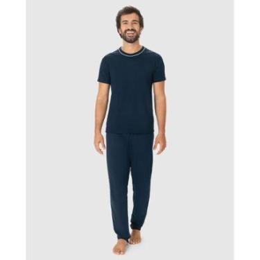 Imagem de Pijama Masculino Manga Curta com Calça Malwee Ref. 130744-Masculino