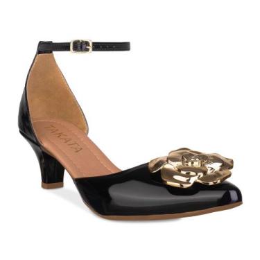 Imagem de Scarpin Feminino Salto Baixo Fino Salome Aberto Sapato Boneca Salto Al