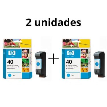 Imagem de Cartucho Hp 40 51640c Azul Kit 2 Pçs