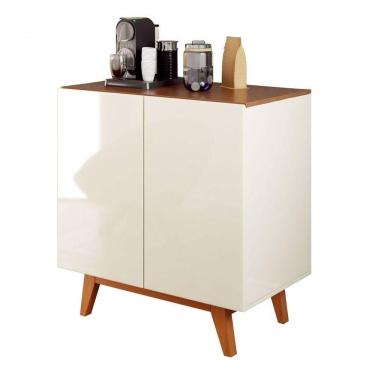 Imagem de Buffet Aparador Café Prime 2 Portas Off White Com Freijó - Moveisaqui