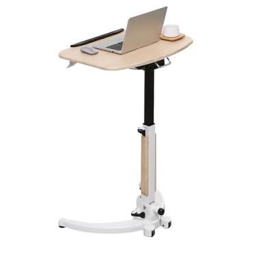 Imagem de Púlpito ajustável portátil com rodas, suporte de pódio móvel para igreja, sala de aula e eventos, púlpito ajustável em altura para casamentos e apresentações (cor madeira)