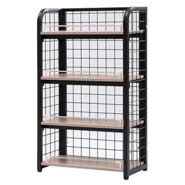 Imagem de Unidade de prateleira de supermercado resistente, estrutura de aço, suporte de saco de salgadinhos de piso/suporte de exibição de varejo, para farmácias, cozinha, farmácia, escritório, casa (cor