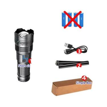 Imagem de Lanterna LED Super Brilhante 99000000LM 100W De Longo Alcance Recarreg