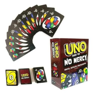 Imagem de Jogo De Cartas Uno No Mercy Bordô Inglês, Portugês, Espan - Genérica