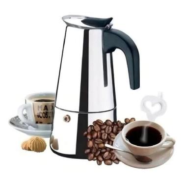 Imagem de Cafeteira Italiana Inox 9 Xícaras Prática E Segura Cor Prata - Albema
