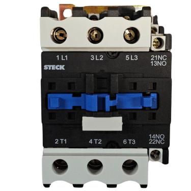 Imagem de Contator Tripolar Steck SD150A11M para Motores Trifásicos 50A 600V Bobina 220V 1NA+1NF Inox