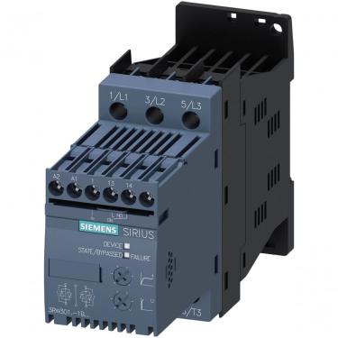 Imagem de Soft Starter Partida Suave Siemens 3RW30 Motor 17A 200-480V CA 110-230V CA-CC Bivolt Terminal Parafuso S00