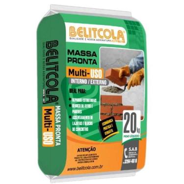 Imagem de Massa Pronta Multiuso Cinza 20kg - Belitícola - BELITCOLA