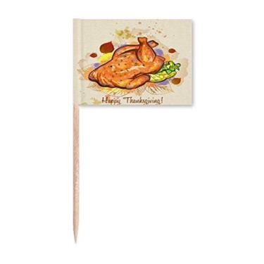 Imagem de Decoração de festa com estampa de peru para o Dia de Ação de Graças