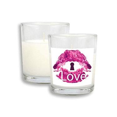 Imagem de Cera de incenso perfumada de vidro para o dia dos namorados rosa