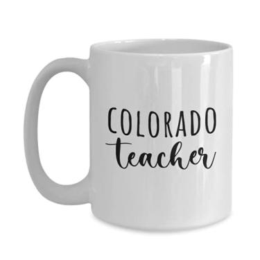 Imagem de Caneca Colorado Teacher - Copo de café Colorado Teacher - Presentes para professores do Colorado - Ideia de de aniversário - Caneca de café de 425 g