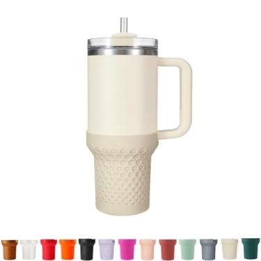 Imagem de Uvafly Bota de silicone para Stanley, capa protetora inferior de copo, acessórios para copo de água Stanley Quencher H2.0 FlowState Tumbler 567 g/567 g/850 g/Stanley Adventure Quencher Tumbler 680 g