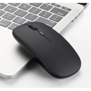 Imagem de Mouse Recarregável Wireless Luminoso Confortável Preto - Multi Qualida