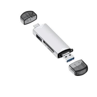 Imagem de Leitor De Cartão Usb-c/USB/Mini-USB  Cartão SD/TF/USB D-398 - Wisiser,