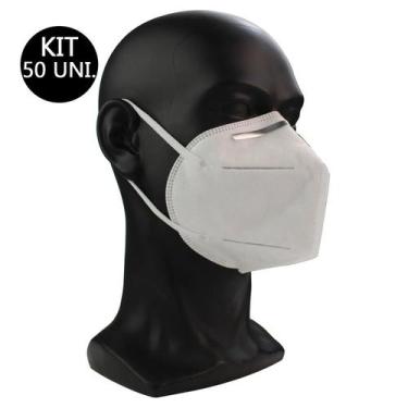 Imagem de Mascara Respiratoria KN95 Kit 50 Uni Proteção PFF2 Respirador EPI N95 