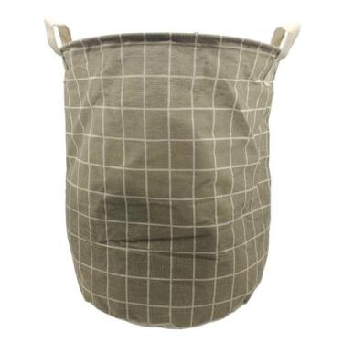 Imagem de Cesto Organizador Multiuso Tecido Brinquedos Roupa - Cinza - Kadê