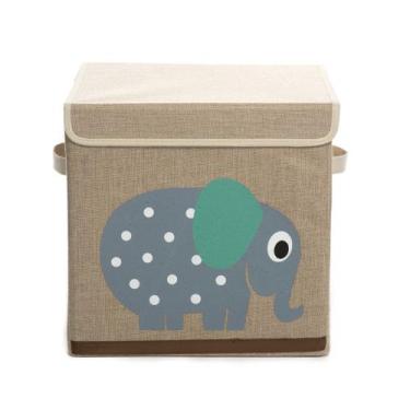 Imagem de Caixa Organizadora Linha Bichos com tampa - Elefante - Dolce Home , el