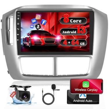 Imagem de Fuluku Rádio 8 núcleos 4 + 64 GB Android 13 】 para Honda Pilot 2006-2008 Carplay estéreo, kit de painel de tela sensível ao toque de 23 cm com carplay sem fio Android Auto GPS WiFi, microfone