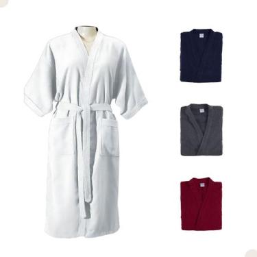 Imagem de Roupão de Banho Unissex Adulto 100% Algodão Felpudo - Dianneli