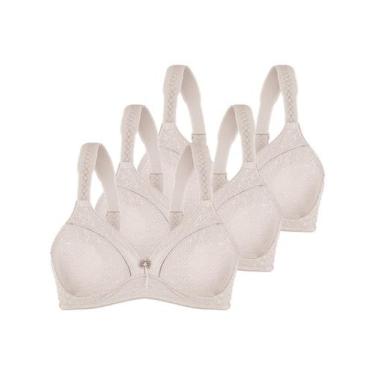 Imagem de Kit com 3 Sutiãs sem Aro e sem Bojo Duloren 111248 Taça B, Bege, 46