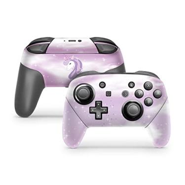 Imagem de TACKY DESIGN Purple Unicorn Skin for Nintendo Switch Controller Skin Anime, Sticker Compatible for Pro Controller Skin Leaf Vinyl 3m Decal Full wrap Cover