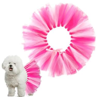Imagem de Locmeo Tutu de tule para cães, pequeno, grande, médio, vestido de bailarina, fantasia de bailarina, para férias, filhotes, gatos, coelhinho, roupa de aniversário, festa de casamento, adereços para