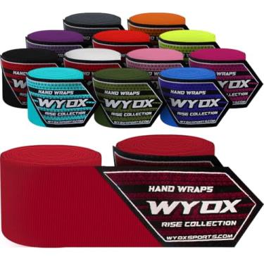 Imagem de Bandagens WYOX ǀ Bandagens Premium de 3M para Boxe, Muay Thai, Kickboxing e MMA ǀ Luvas Internas Unissex com Proteção Perfeita para (Pair of 1, Mahroon, 4.5)