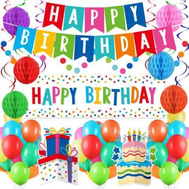 Imagem de Kit de Decorações de Aniversário Gatherfun - Happy Birthday