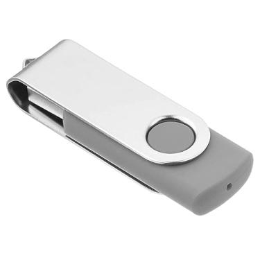 Imagem de Pen drive USB de 1 GB, 1 unidade EASTBULL USB 2.0, pendrive giratório, pen drive de metal (cinza)