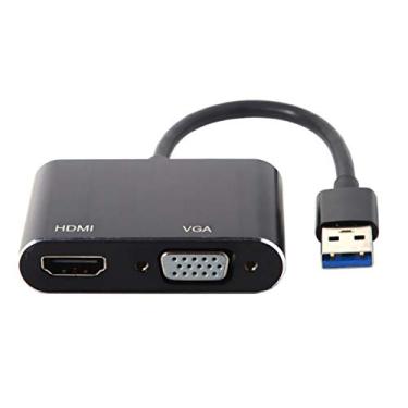 Imagem de Chenyang Cabo adaptador USB 3.0 para HDMI e VGA HDTV placa de vídeo externa para laptop Windows