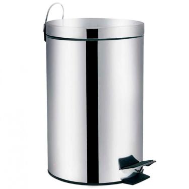 Imagem de Lixeira Mor Agata Com Pedal Em Aço Inox E Polipropileno 3l Prata