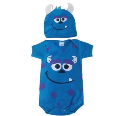 Imagem de Body Bebê Sullivam com touca Monstros S.A - Carinha de Anjo, M