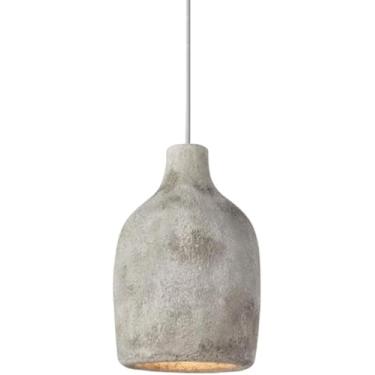 Imagem de Luz Pendente De Resina Simples Estilo Japonês Lâmpada Suspensa De Fazenda Vintage Restaurante Lustre De Suspensão Para Quarto Corredor Homestay Salão De Exposições