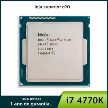 Imagem de Processador Intel Core i7 4770K LGA 1150 SR147 CPU de desktop de quatr