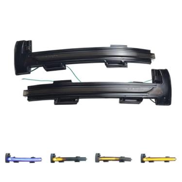 Imagem de Yoegerery 2 lâmpadas intermitentes sequenciais dinâmicas LED retrovisor lateral para novo Zero Bora Lavida Passat Sagitar Speed Pi 2019-2021 Geral (amarelo-azul)