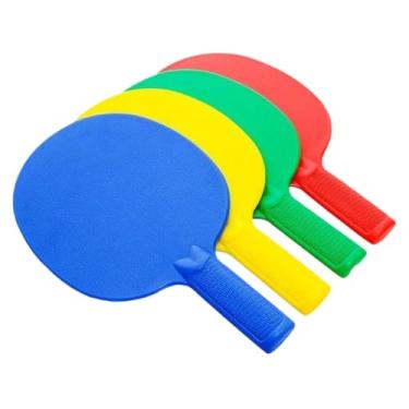 Imagem de Colaxi 4 peças de raquetes de pingue-pongue para treinamento infantil, raquetes para iniciantes, espessadas, 10x5,9 polegadas, para mãos pequenas, cores